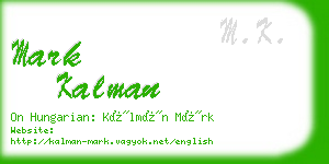 mark kalman business card